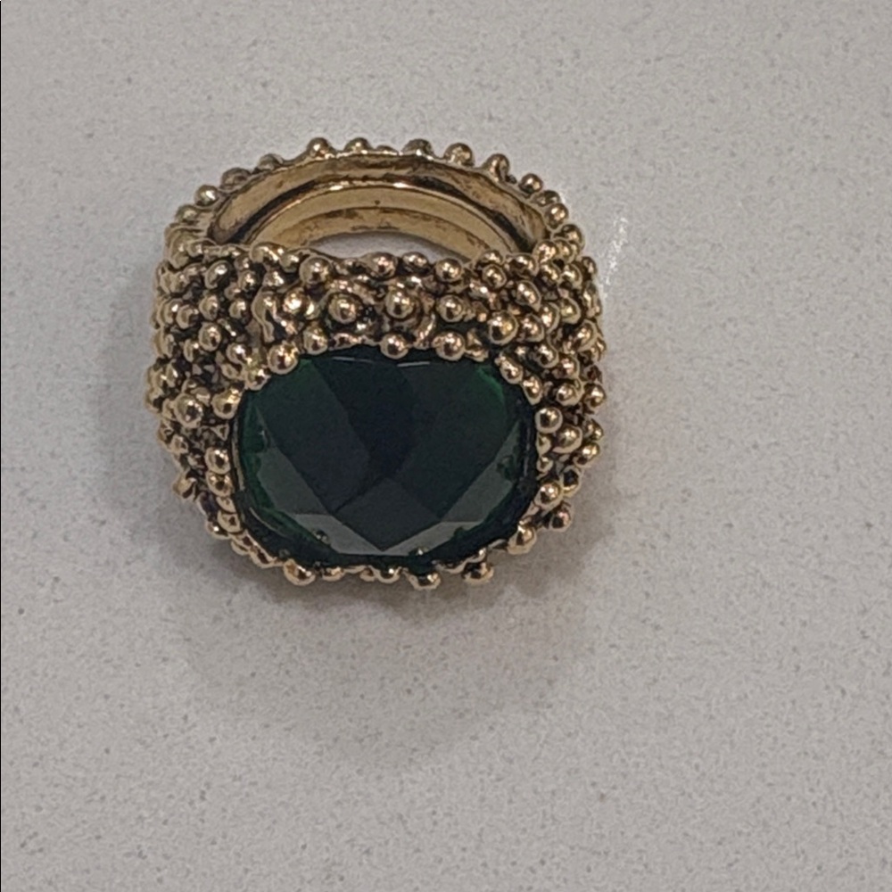 Vintage Emerald Statement Ring - image 6